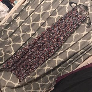 maxi floral halter dress